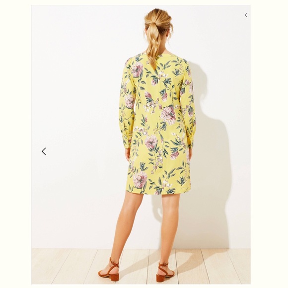 NWT LOFT Petite Floral Boatneck Shift Dress - Picture 3 of 3